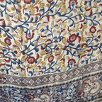 Handblock Painted Kalamkari Dupatta – Nelluri Silk
