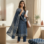 Maheshwari Unstitched 3 piece dress material