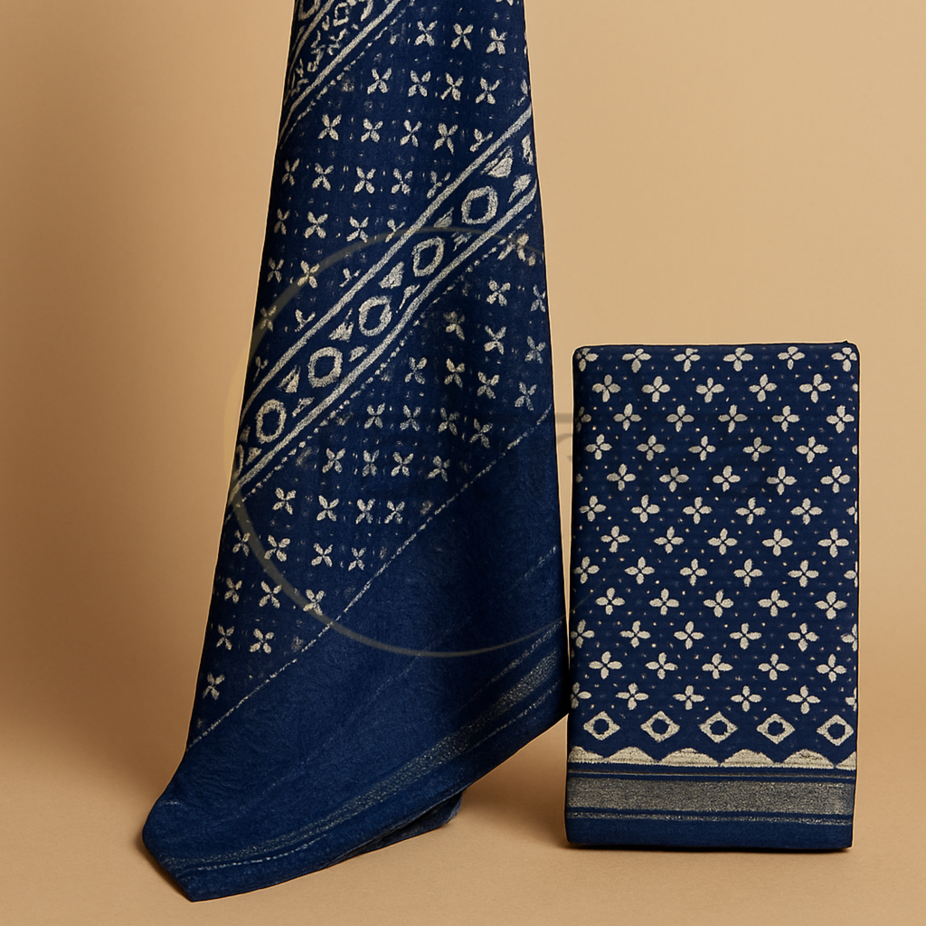 Maheshwari Unstitched 3 piece dress material