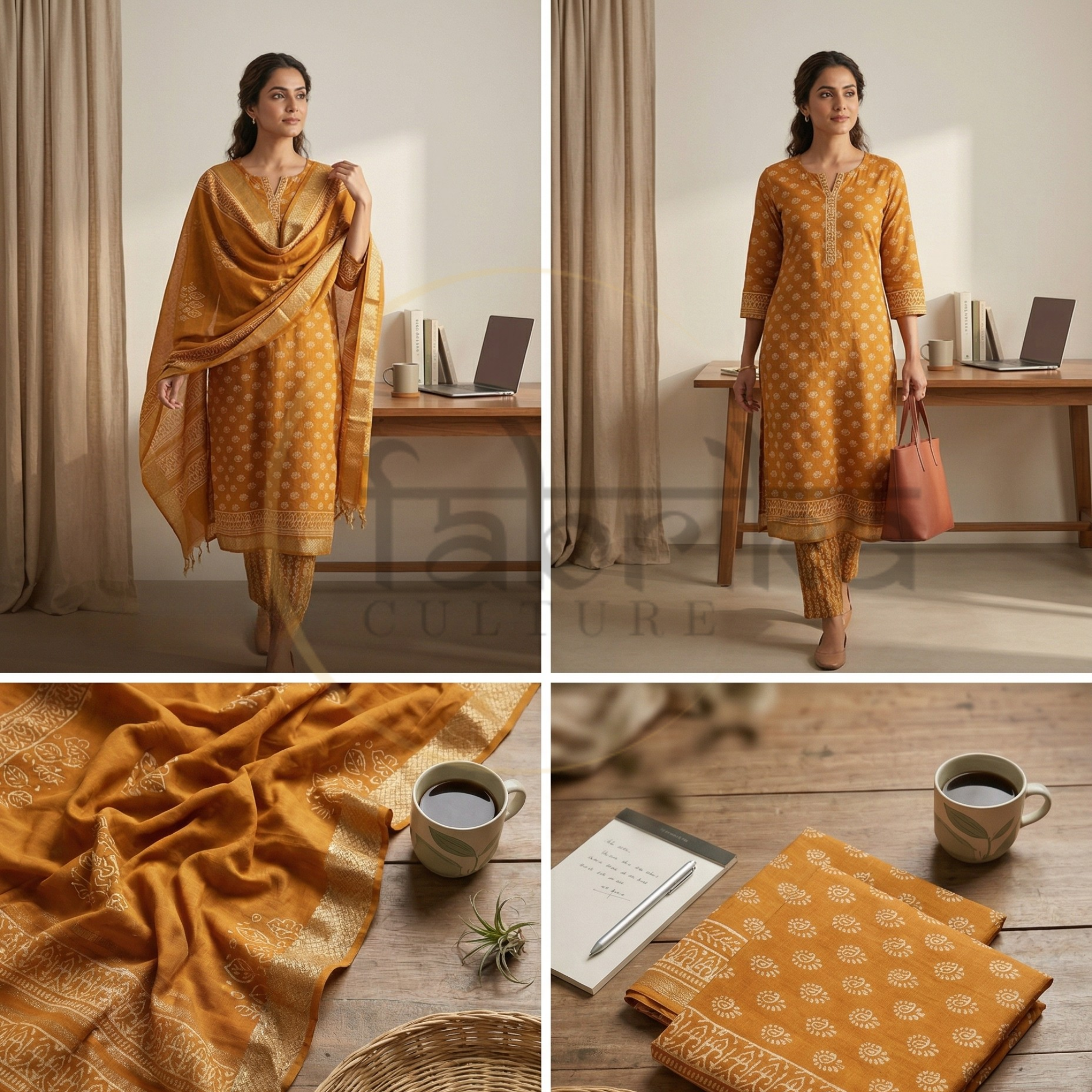 Maheshwari Unstitched 3 piece dress material