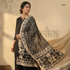Handblock Painted Kalamkari Dupatta – Nelluri Silk