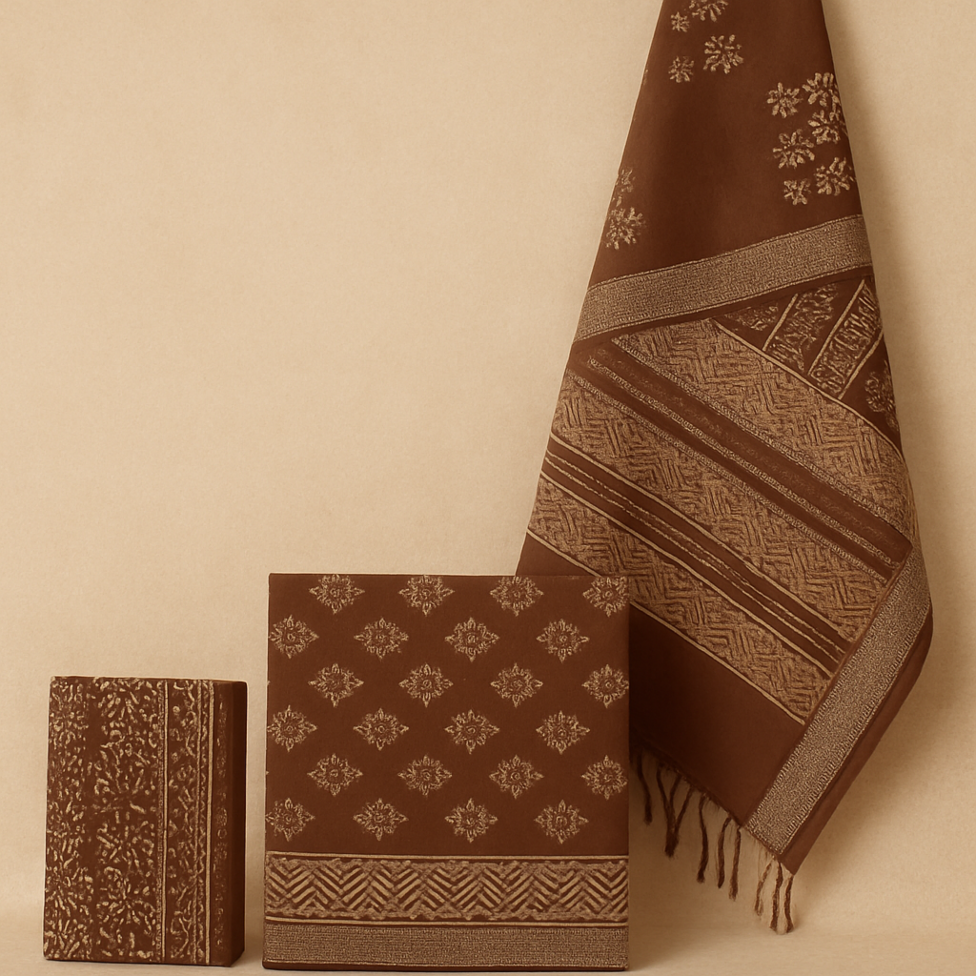 Maheshwari Unstitched 3 piece dress material
