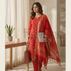 Maheshwari Unstitched 3 piece dress material