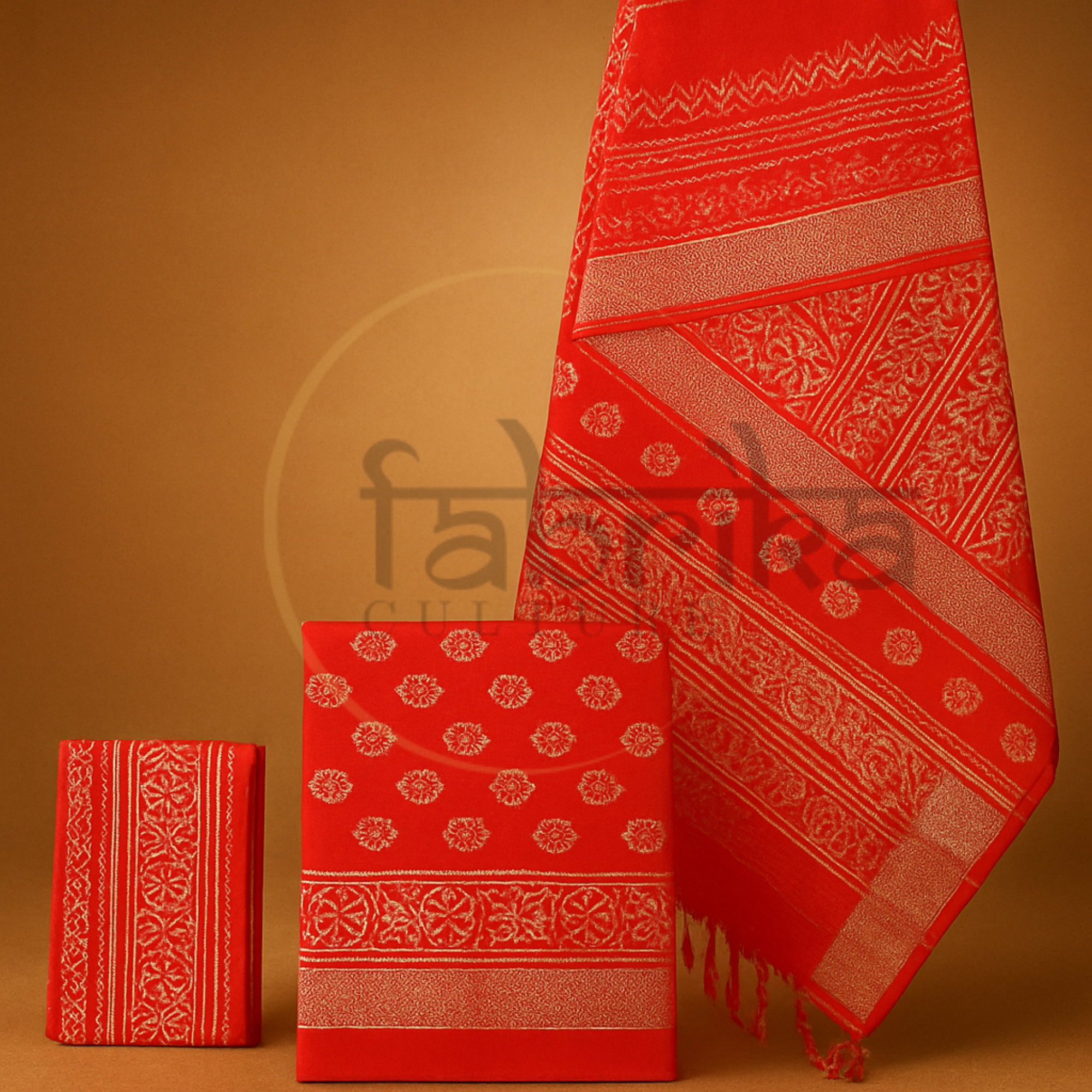 Maheshwari Unstitched 3 piece dress material