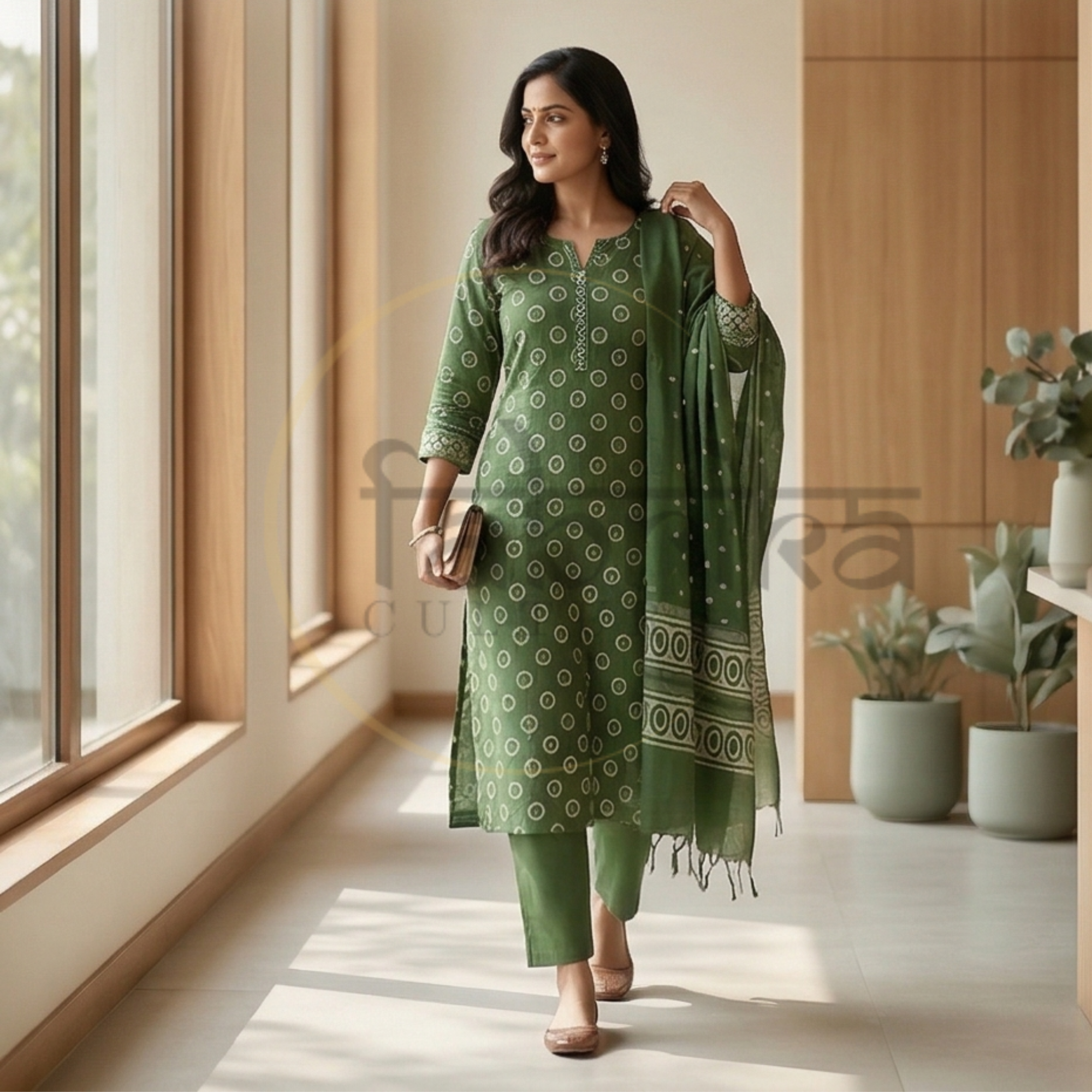 Maheshwari Unstitched 3 piece dress material