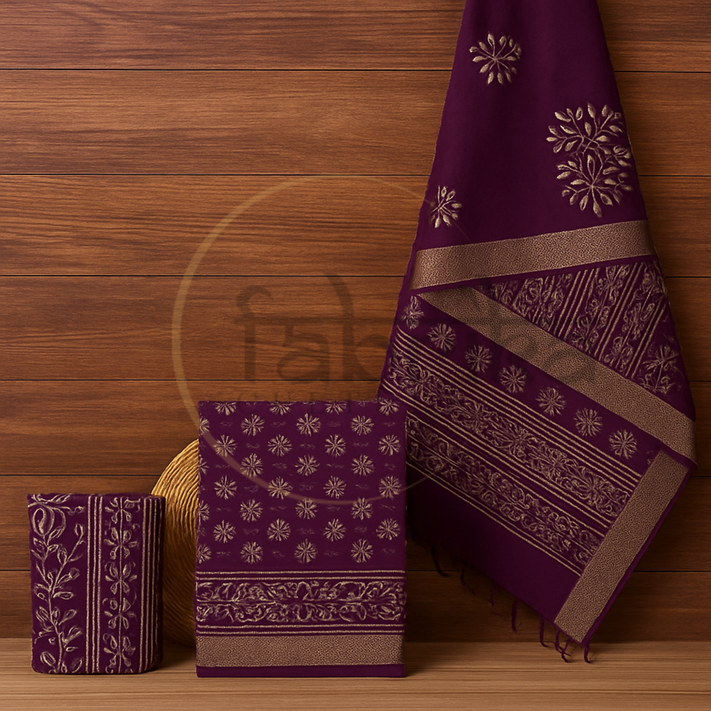 Maheshwari Unstitched 3 piece dress material