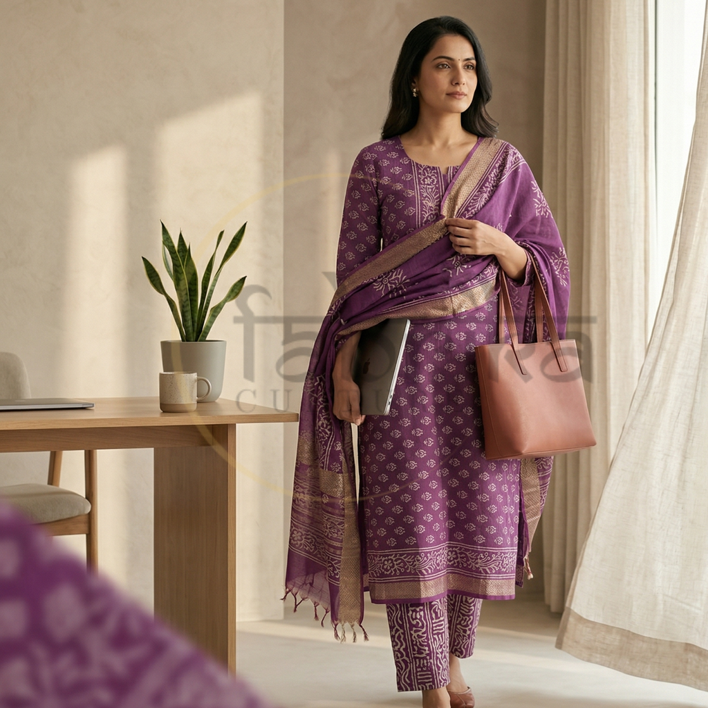 Maheshwari Unstitched 3 piece dress material