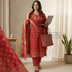 Maheshwari Unstitched 3 piece dress material