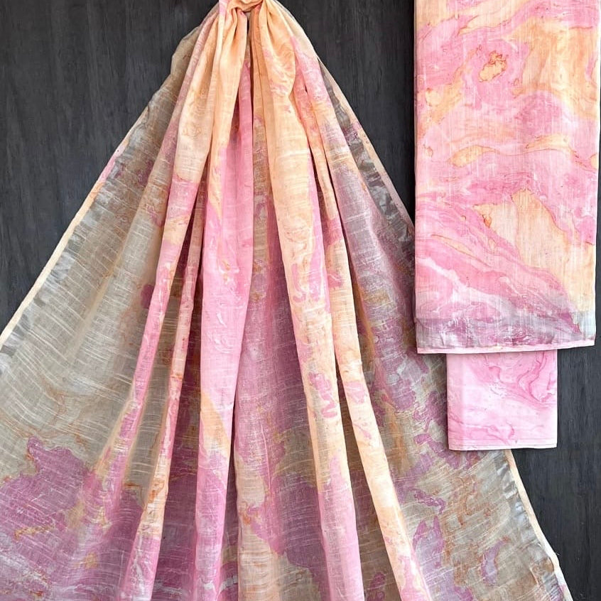 Linen - 3 piece unstitched dress material