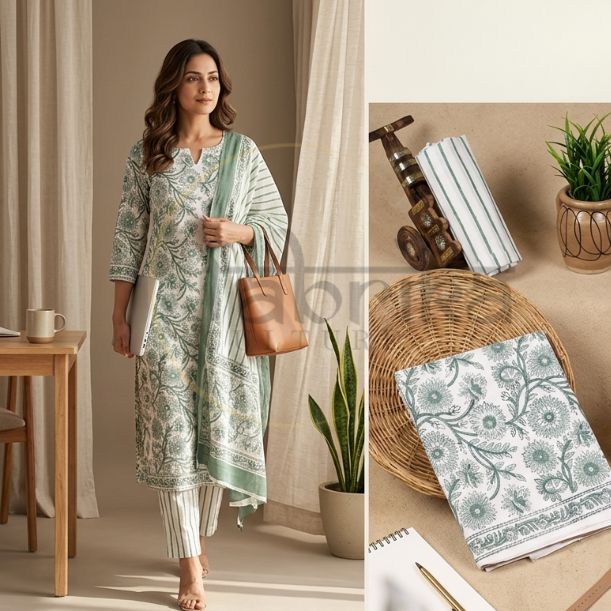 Pure Cotton 3 piece suit