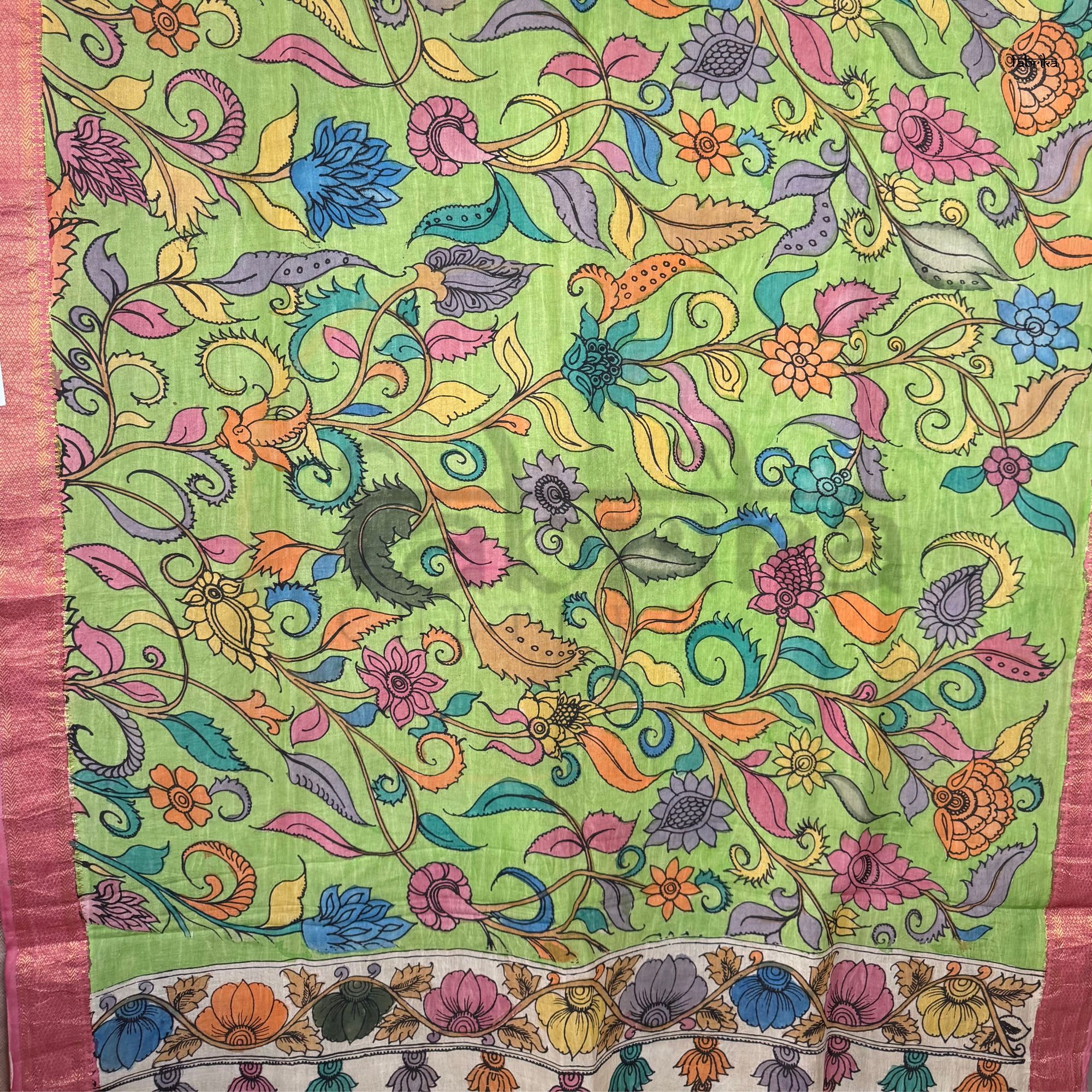 Pen Kalamkari Dupatta