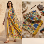 Pen Kalamkari Dupatta