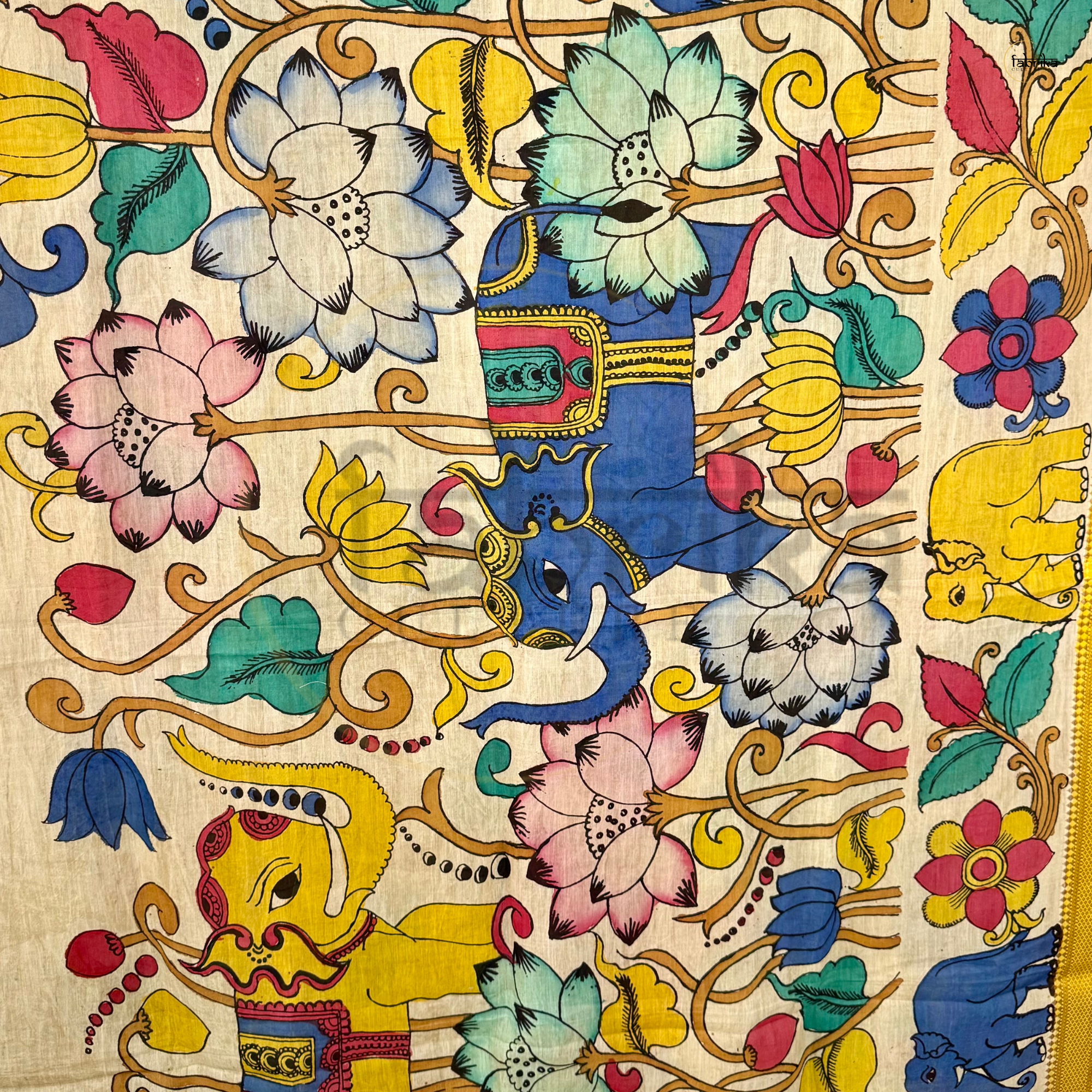 Pen Kalamkari Dupatta