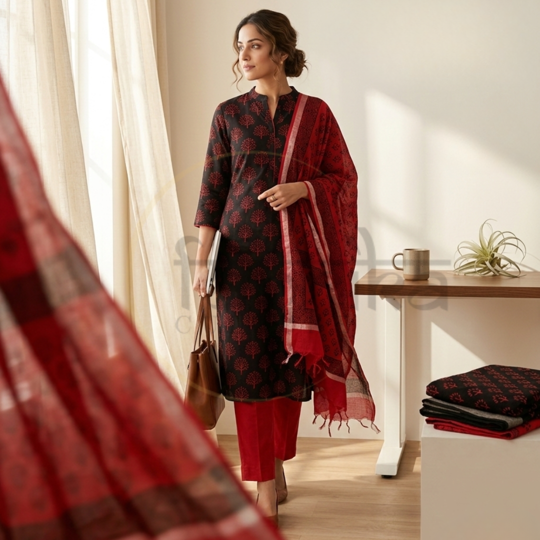 Linen - 3 piece unstitched dress material
