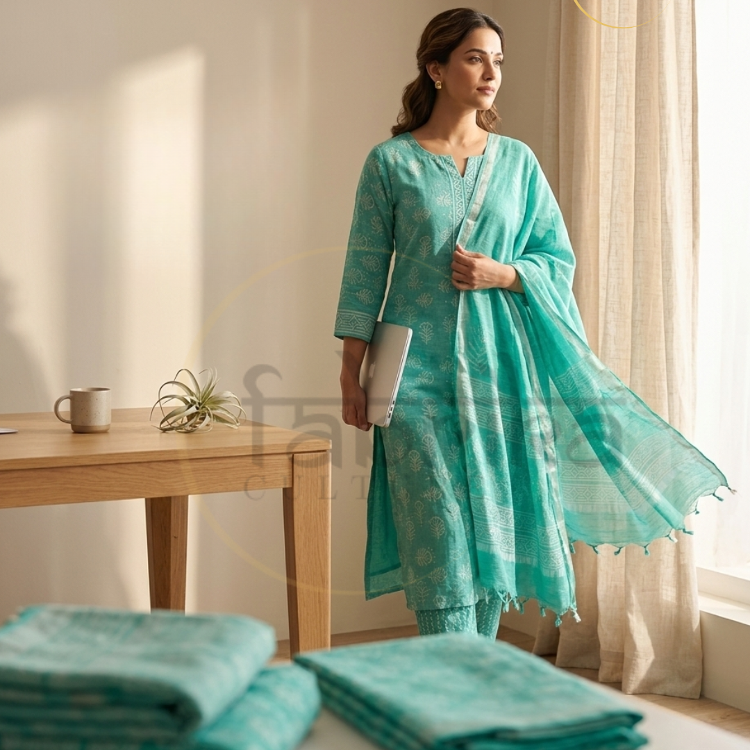 Linen - 3 piece unstitched dress material