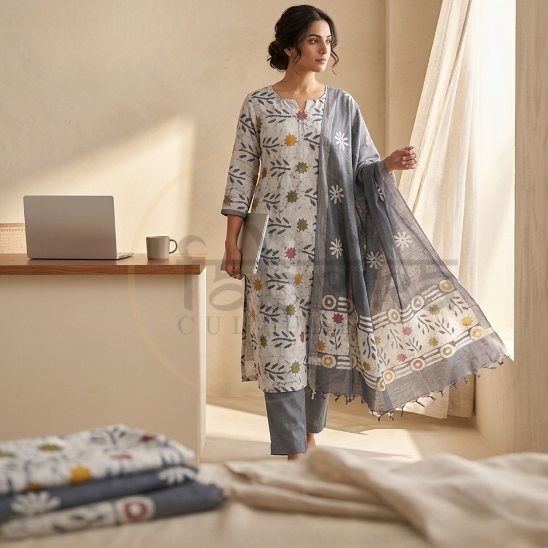 Linen - 3 piece unstitched dress material