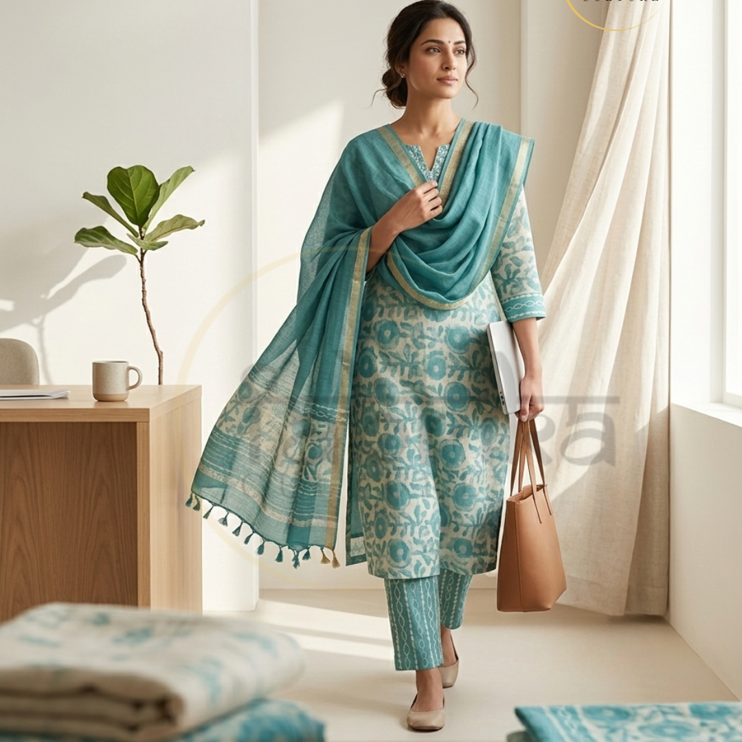 Linen - 3 piece unstitched dress material