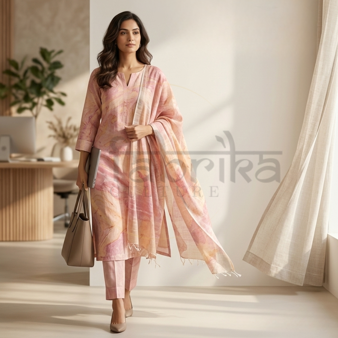 Linen - 3 piece unstitched dress material
