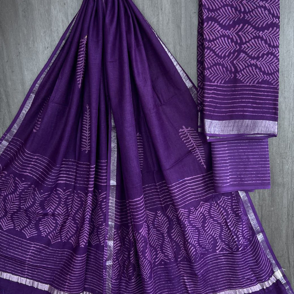Linen - 3 piece unstitched dress material