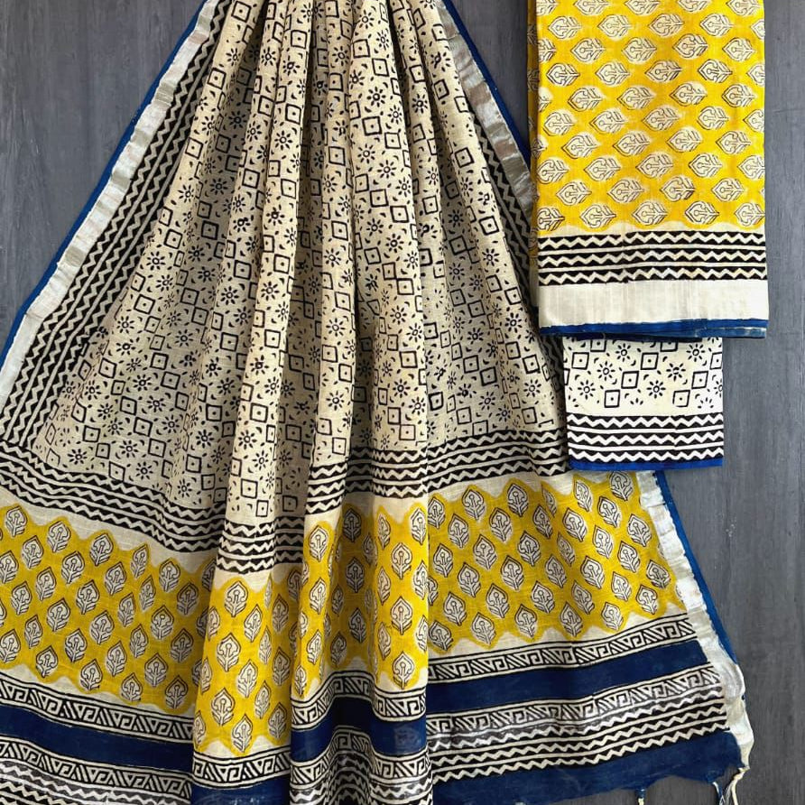 Linen - 3 piece unstitched dress material
