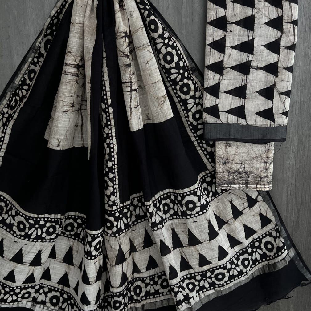Linen - 3 piece unstitched dress material