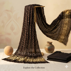 Black Kutch Tie-dye Bandhani Dupatta