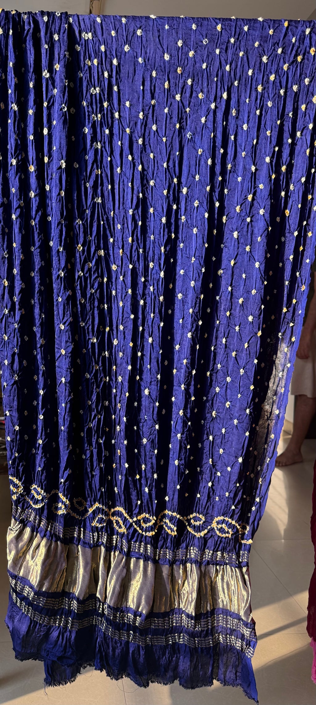 Blue Kutch Tie-dye Bandhani Dupatta