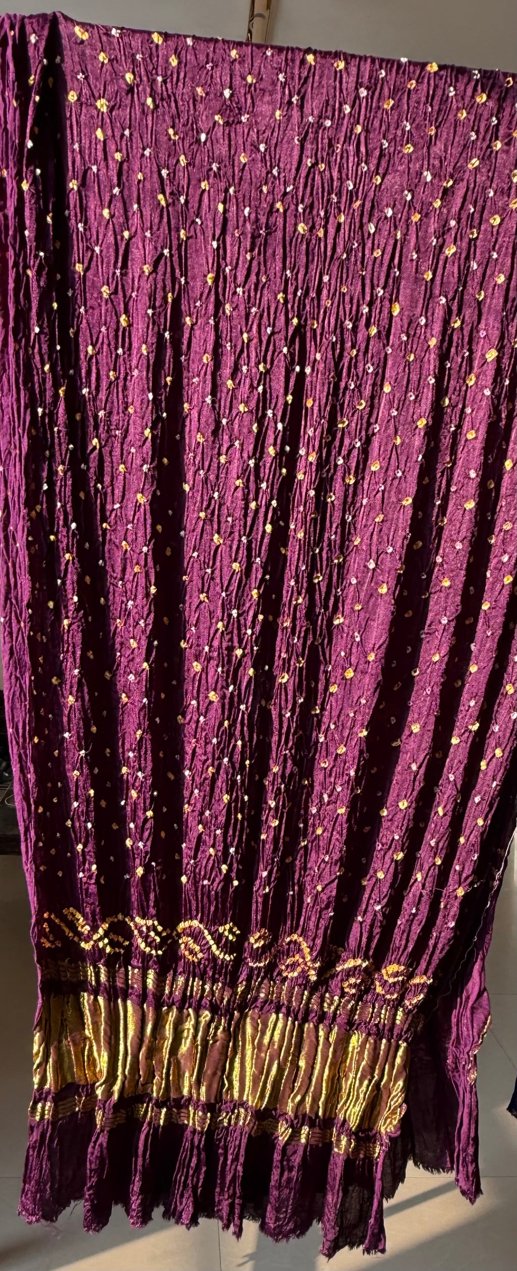 Purple Kutch Tie-dye Bandhani Dupatta
