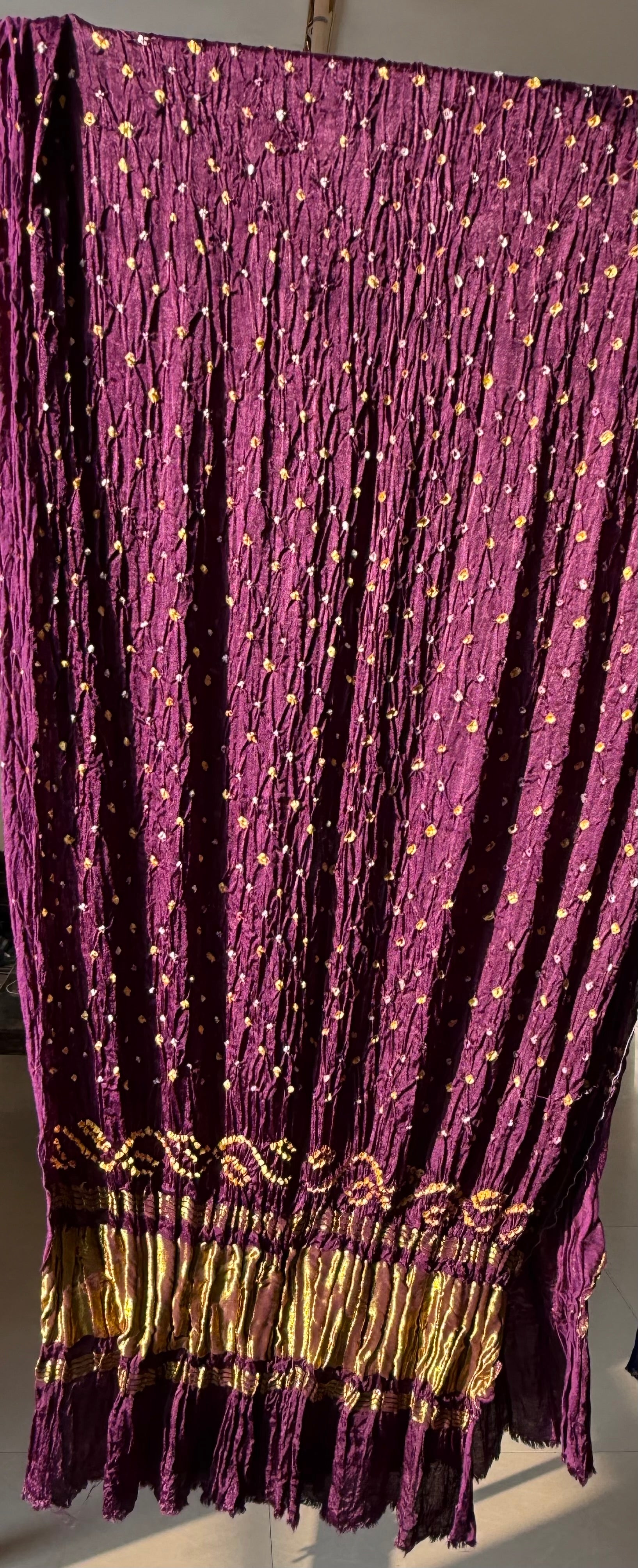 Purple Kutch Tie-dye Bandhani Dupatta